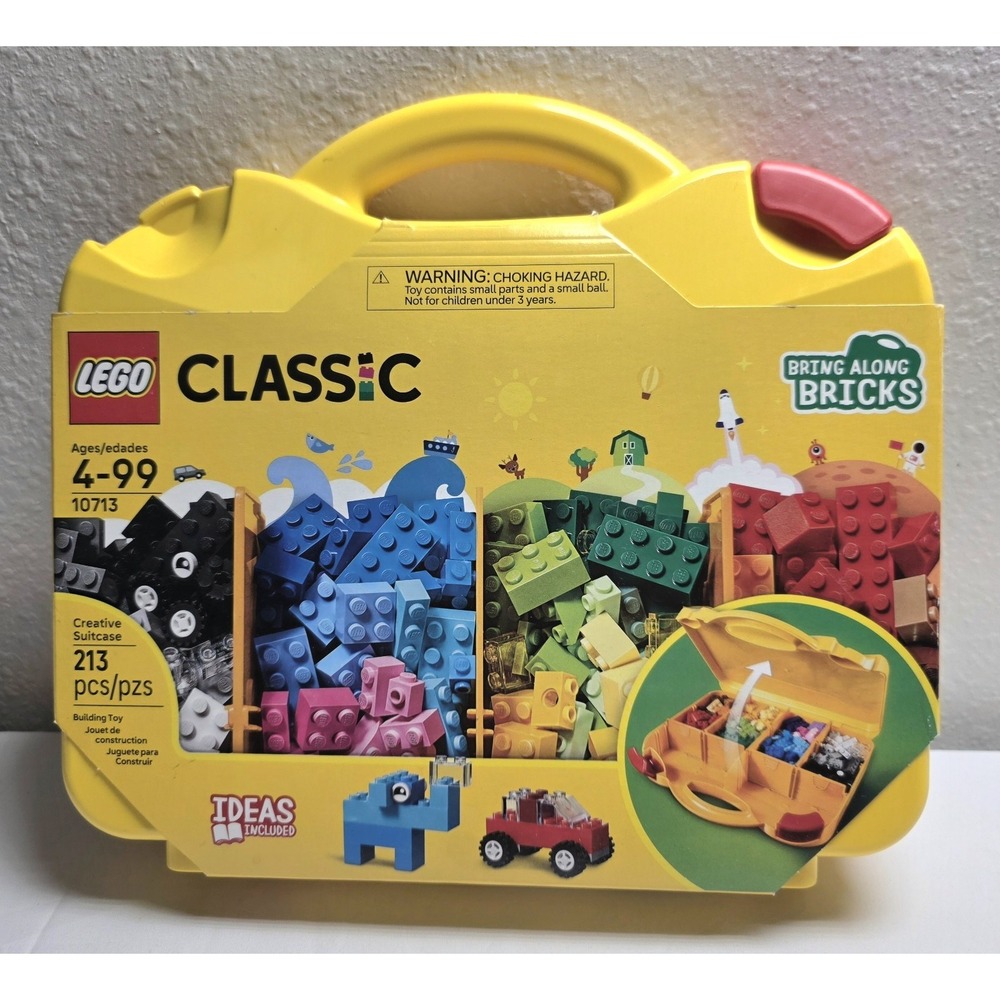 LEGO 10713 Classic Creative Suitcase 213 Piece Brick Box Starter Set for Ages 4+
